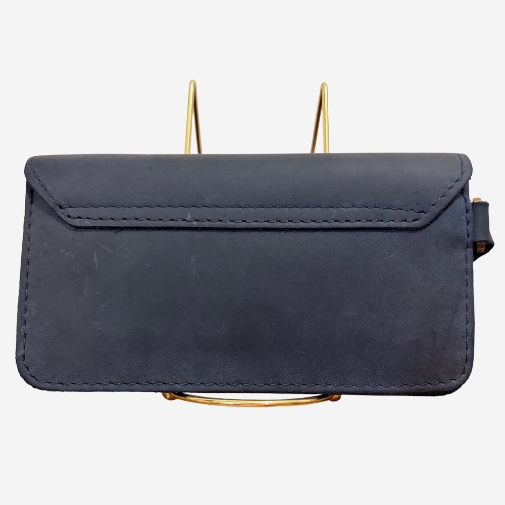 Portland Leather Goods Wallet Clutch Deep Water Blue Leather Accordion Wristlet - Picture 6 of 11